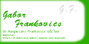 gabor frankovics business card
